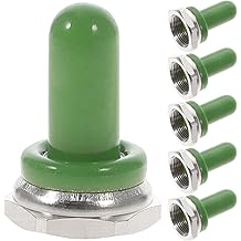 Hohopeti 6 Adet Su Ge&ccedil;irmez 12mm A&ccedil;ma/Kapama D&uuml;ğmesi Kapağı, G&ouml;sterge Paneli, Otomotiv, Denizcilik, Acil Durdurma D&uuml;ğmesi i&ccedil;in Silikon A&ccedil;ma/Kapama Kapağı (Yeşil)