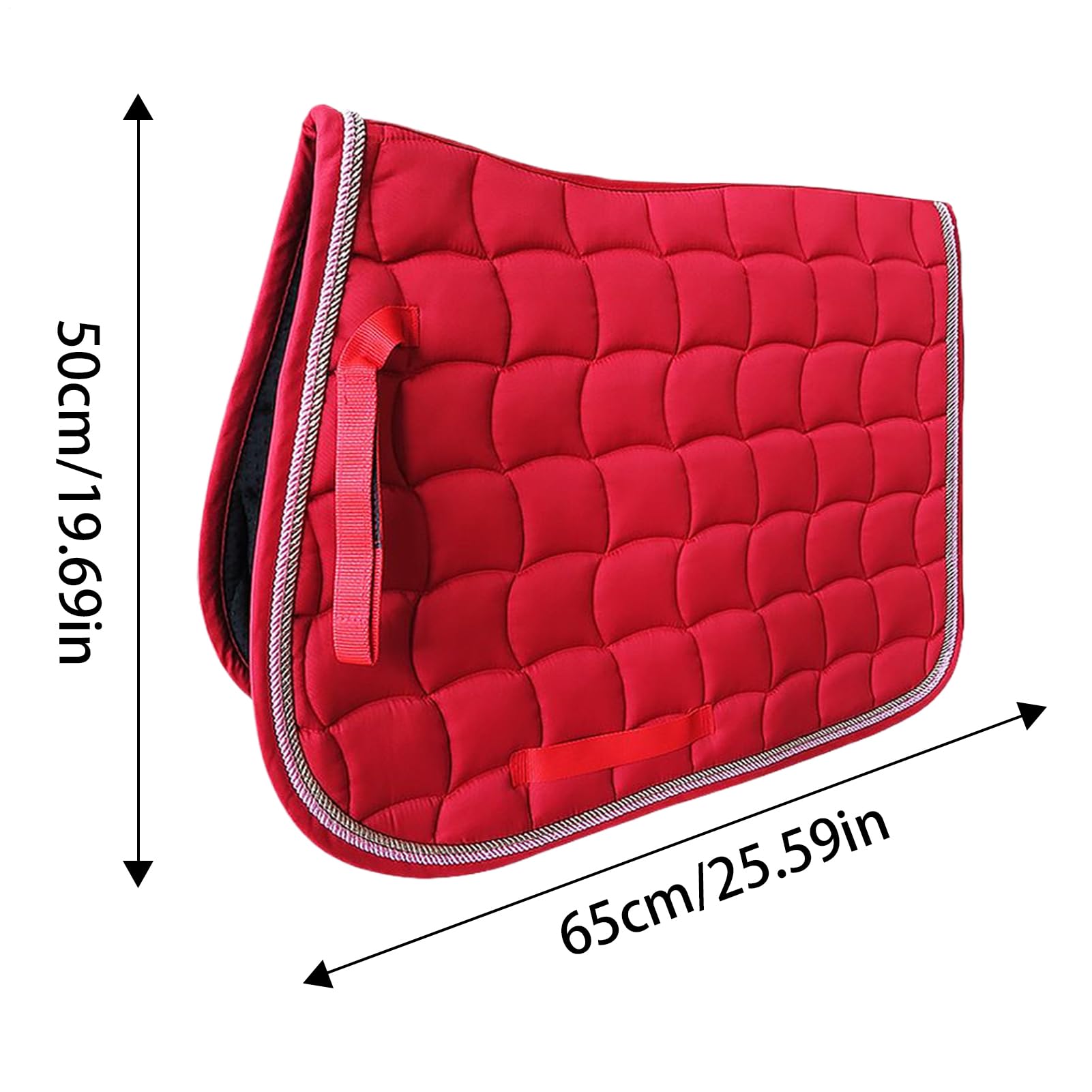 Almohadilla para caballos - Ecuestre acolchado transpirable, espuma amortiguadora, forro cómodo, competiciones de entrenamiento de conducción | Saddle Pad for Horses Western English Show Performance