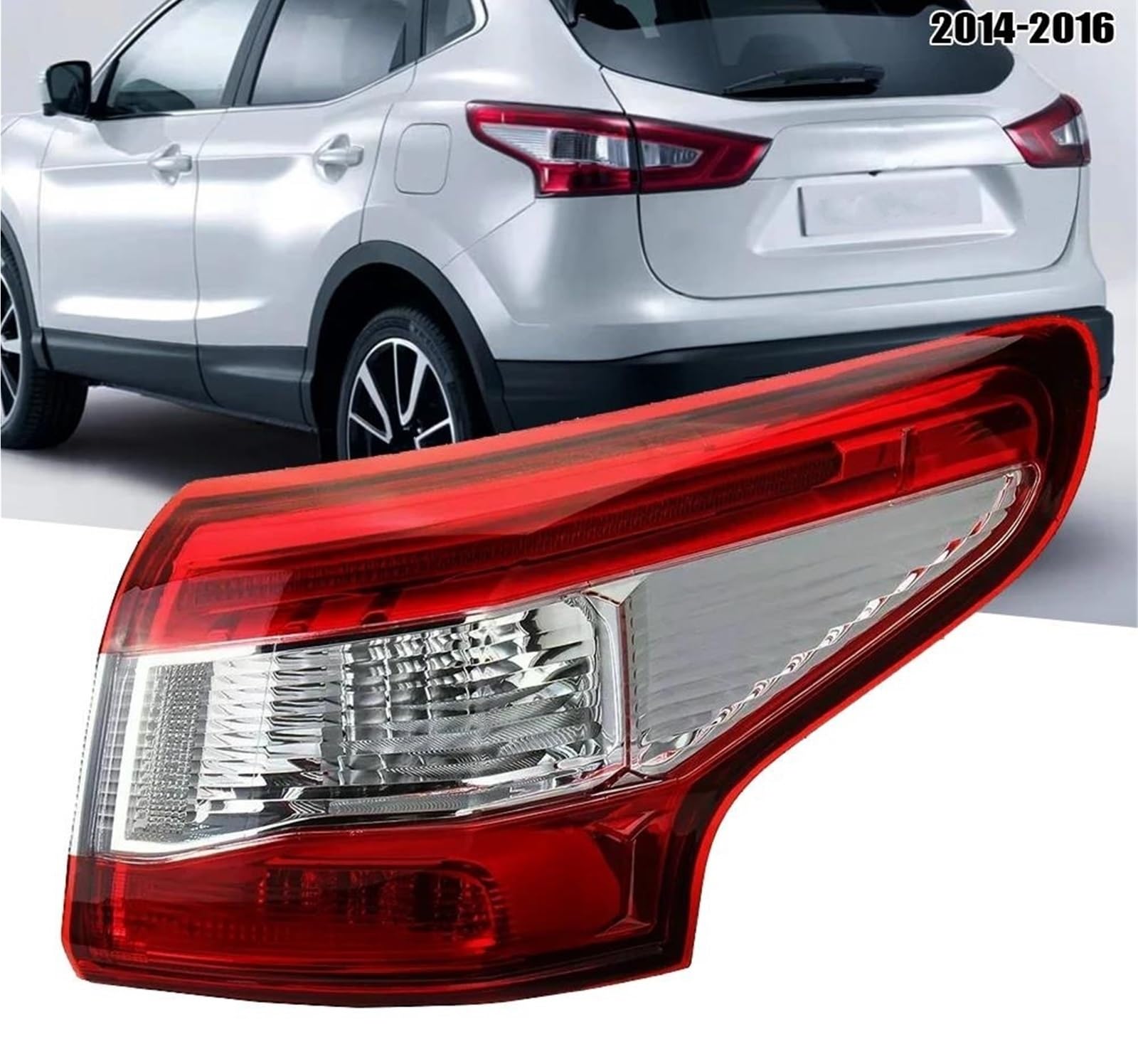 Luces Traseras Lámpara Trasera Izquierda/derecha Para Nissan Para Qashqai Para MK2 J11 2014 2015 2016 Luz Trasera Lámpara De Freno Con Piloto Trasero(Left-2PC)