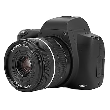 4K Digital Camera, 72MP 12x Digital Zoom Vlogging Camera, 1450mAh Autofocus Compact Point and Shoot Digital Camera with 3 inch IPS Screen, Telescopic Lens
