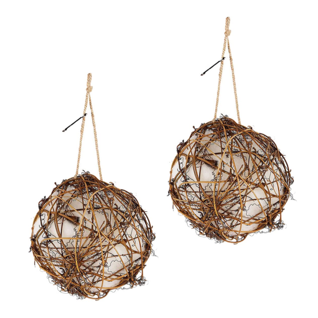 CIYODO 2pcs Bird's Nest Material Hummingbird Nesting Material Bird Nesting Material Holder Parrot Toys Bluebird House Hummingbird Gifts Globe Hummingbird Chew Toy Bracket Long Tail Cotton