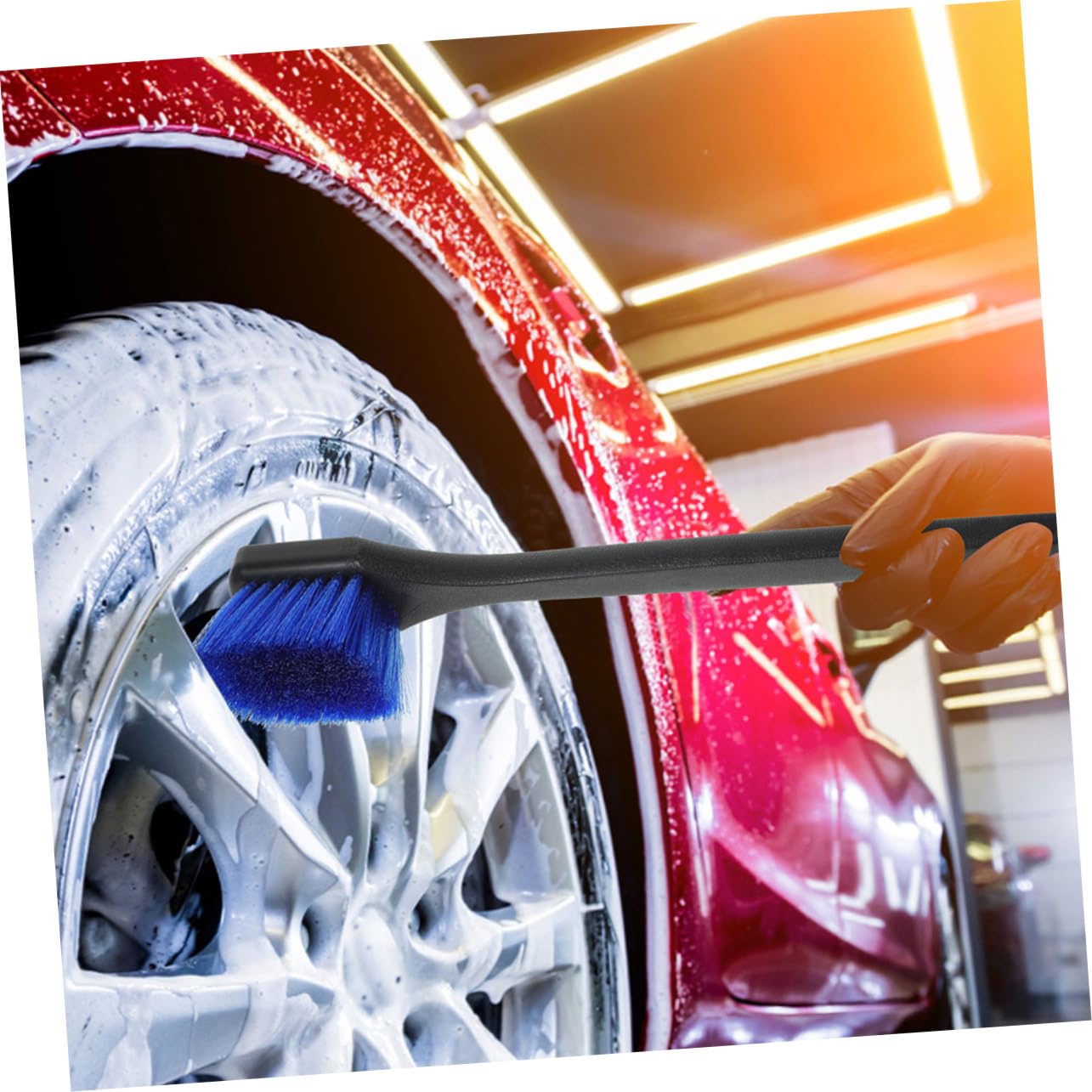 Cabilock 2 Piezas Cepillos para Limpiar Llantas de Coche Cepillo para Limpiar Neumáticos de Llantas para Uso Limpieza de Coches