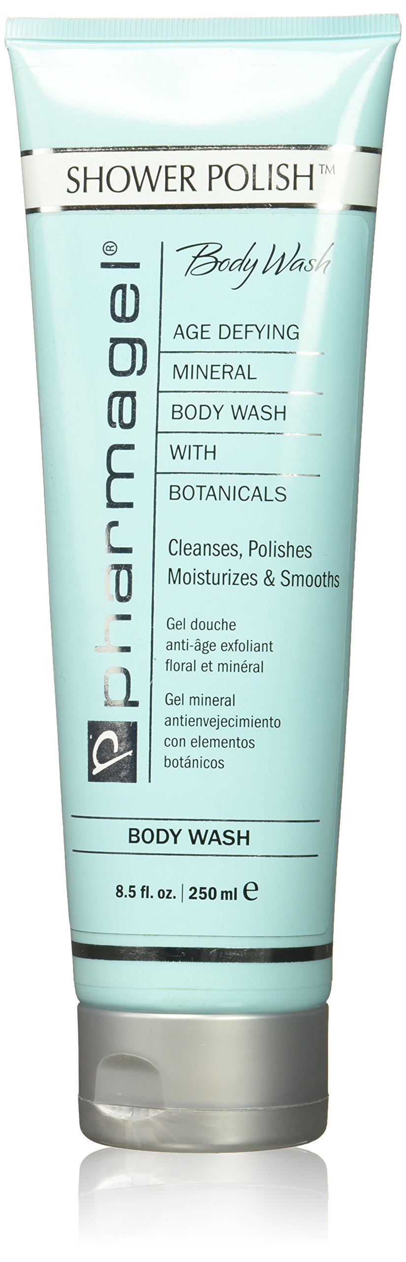 Pharmagel Shower Polish Cleanser | Natural Moisturizing and Exfoliating Body Wash | Suitable for all Skin Types - 8.5 fl oz