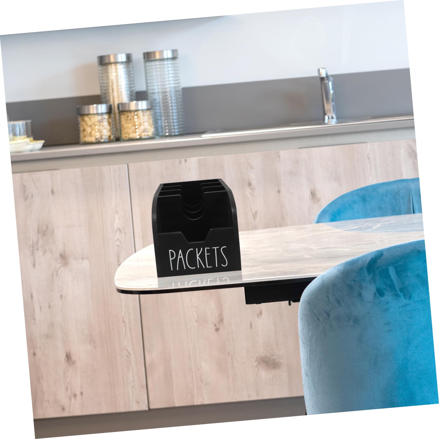 Organisateur de Sauce Bois de Foncé Sachets Cuisine et Garde-manger
