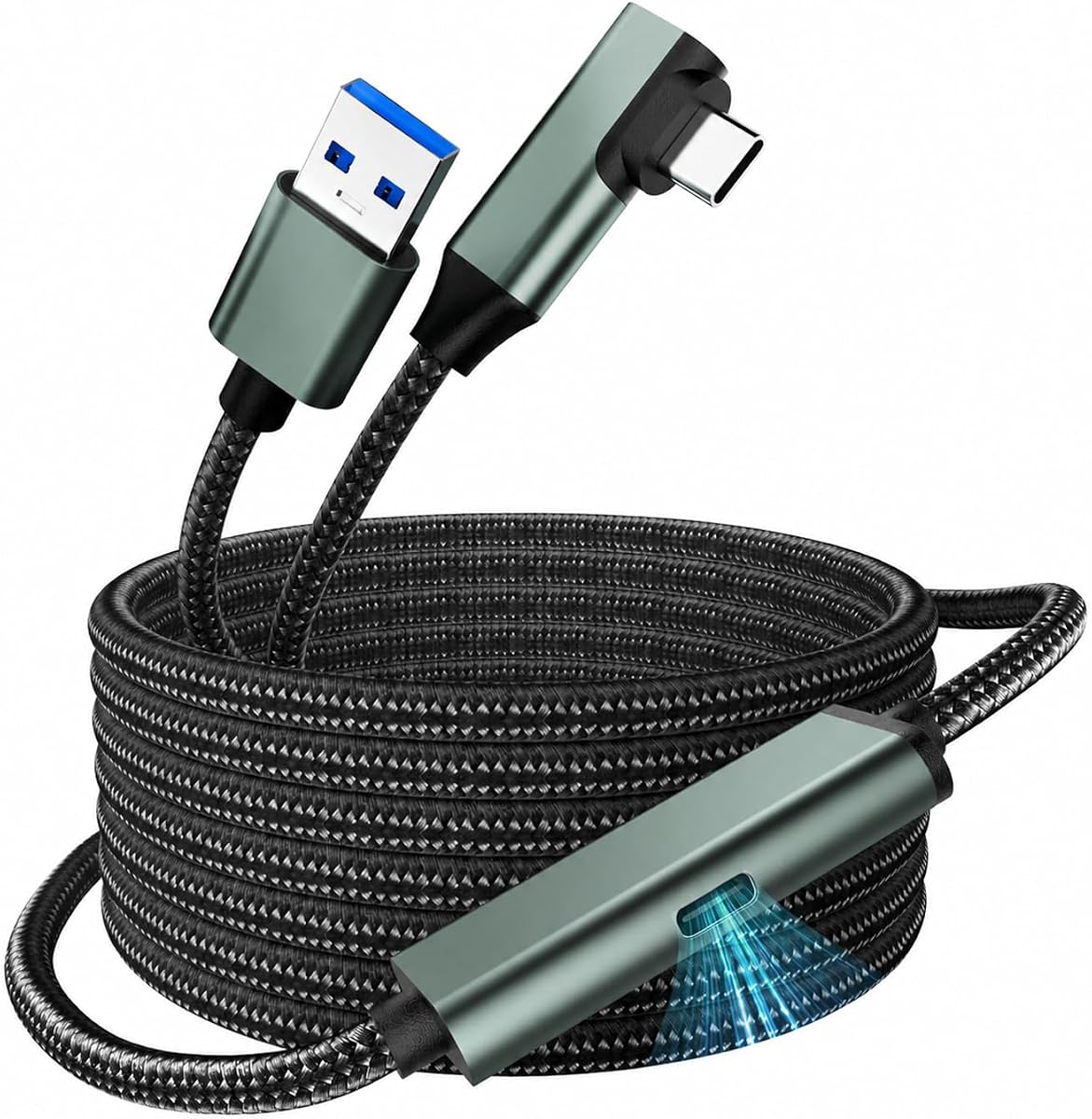 16FT Link Cable for Meta Quest 2, 3, 3S, Oculus 2, 1, Pico 4, PC, Steam VR | USB 3.0 to USB C Cable High Speed with up to 5Gbps Data Transfer