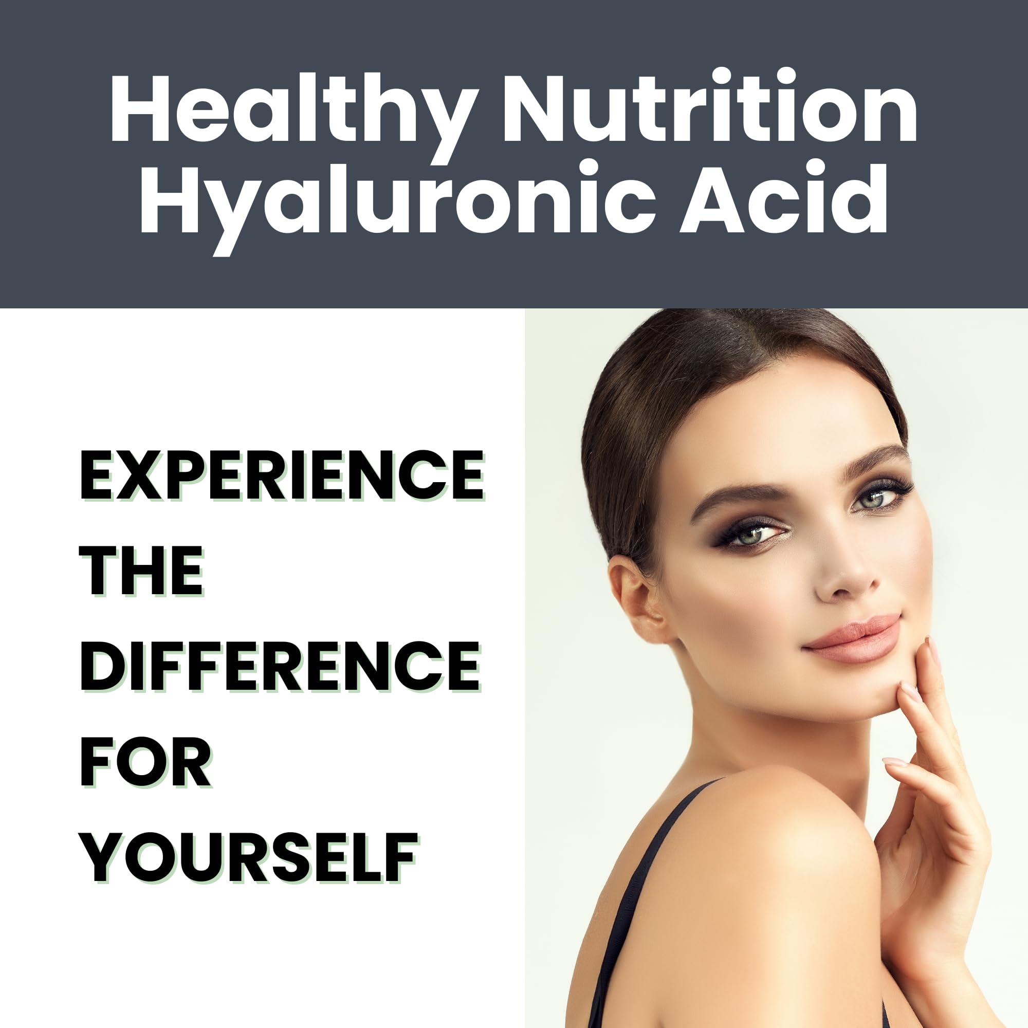 Healthy Nutrition Hyaluronic Acid - Hair Skin Vitamins Supplement-Veg -90 Caps 3