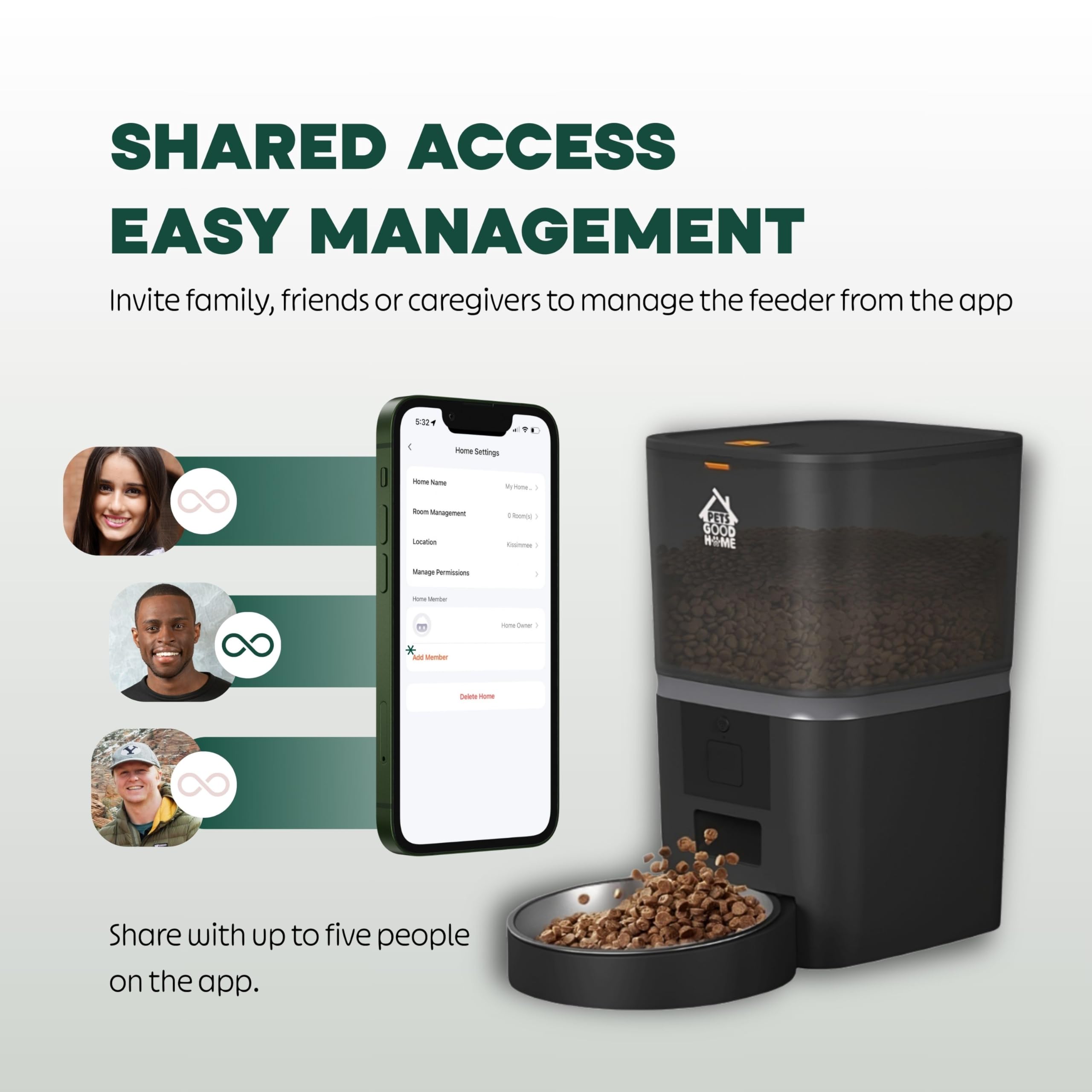 Automatic Cat Feeder with 1080P HD Camera – Timed Dry Food Dispenser for Cats and Dogs, App Control, 6L Capacity, Portion Control, Scheduled Meals, Two-Way Audio - image 8
