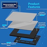 Vista 5 de LIDER Placa de pared en blanco, resistente a la temperatura y a los impactos, acrílico, reflectante, cubierta sin tornillos, actualización