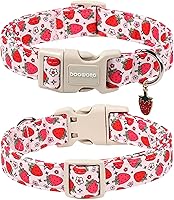 Vista 104 de DOGWONG Collar de perro Airtag de algodón y cáñamo, collar resistente para perros con soporte para Airtag, collares verdes para perros pequeños