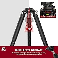 Vista 7 de EVUMO B75M - Adaptador de cuenco de 2.953 in con mango retráctil, tornillo de montaje de 3/8 pulgadas, base de nivelación de media bola de aleación