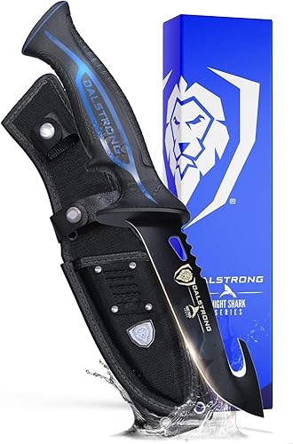 Dalstrong Cuchillo de pescado con gancho para fileteado y limpieza - 5 pulgadas - Serie Night Shark - 7CR17MOV acero de alto carbono - Hoja