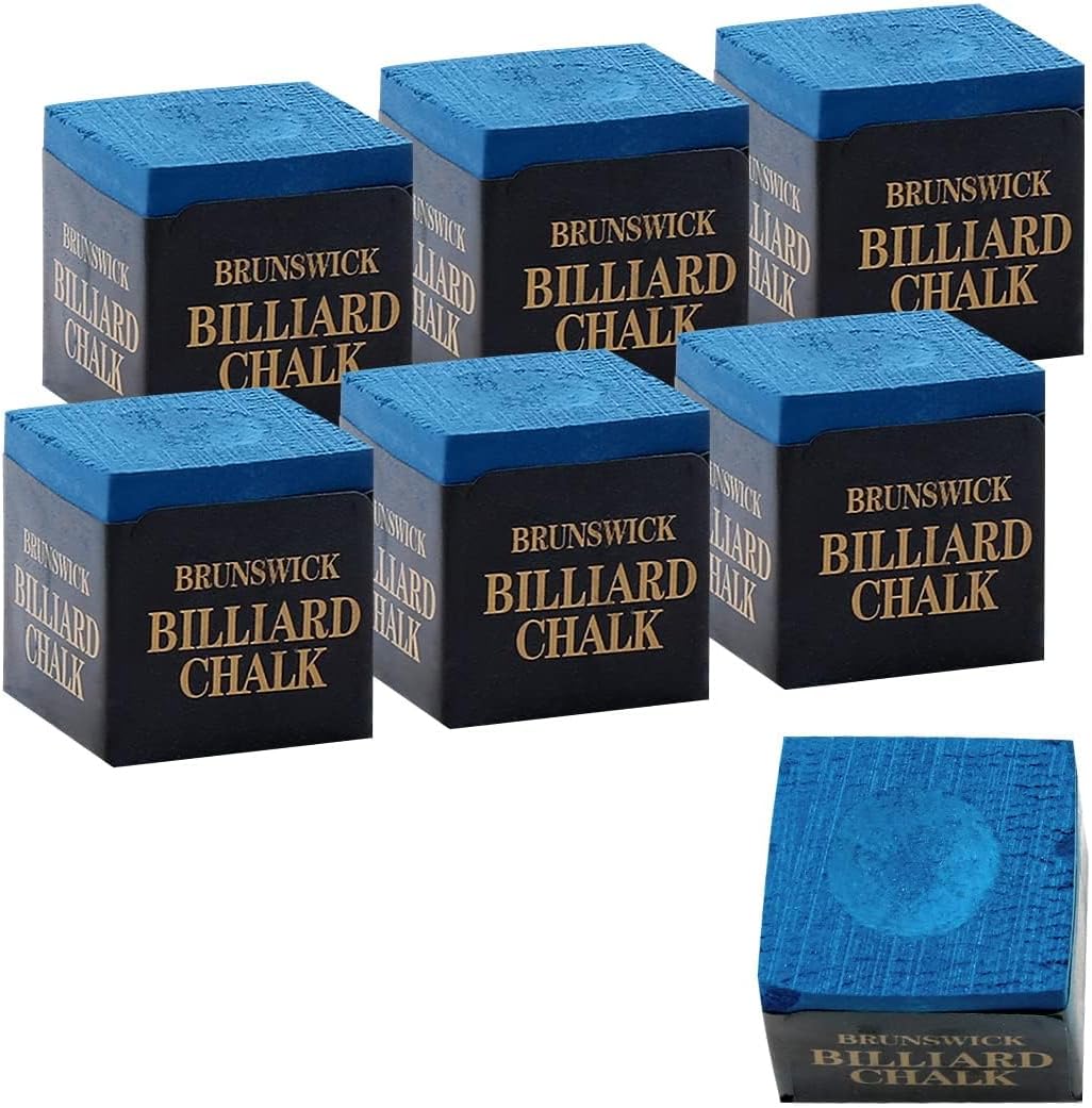 Jagowa 6Pcs Pool Cue Cubes, No-Slip Billiard Chalk Pool Table Accessories for Billiard Snooker Pool