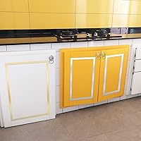 Vista 6 de uxcell 2 calcomanías autoadhesivas de papel de aluminio de 0.2 pulgadas x 164 pies para decoración de huecos, tira de cinta adhesiva impermeable