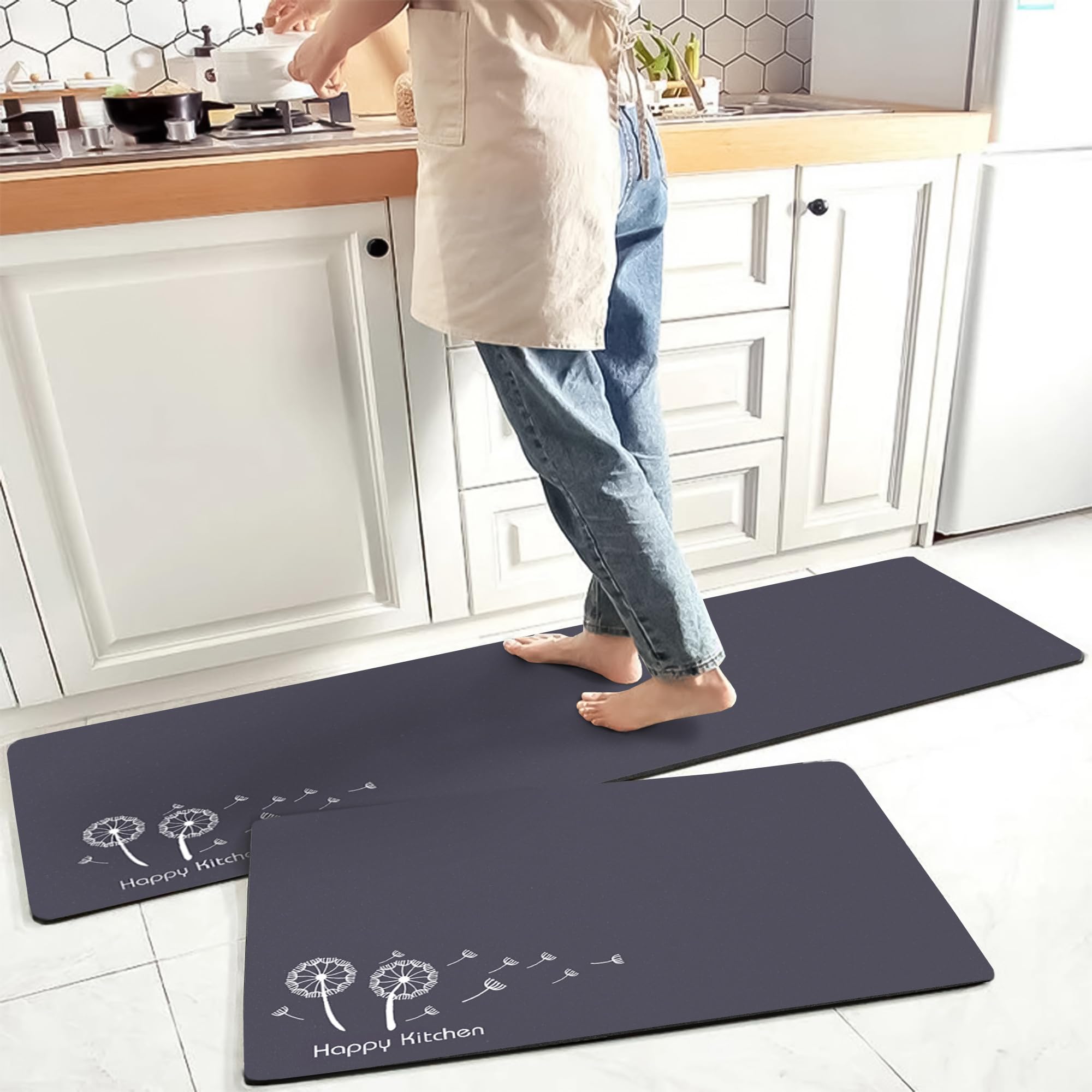 Yellow Weaves Kitchen Mats - Non-Slip & Absorbent -7