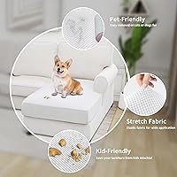 Vista 197 de Easy-Going Fundas Elásticas de 3 Piezas para Cojines de Sofá para Sofá Seccional Izquierdo/Derecho en Forma de L Chaise Lounge Funda de Asiento