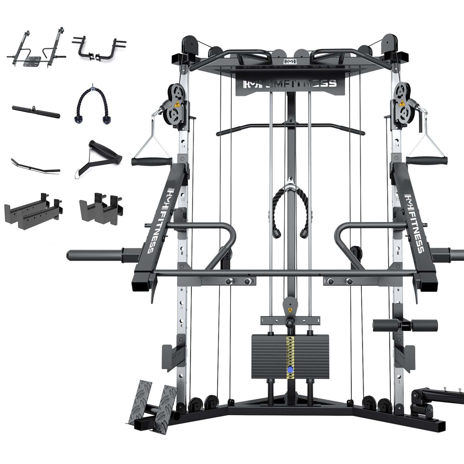 Cable Crossover Exercise Machine for Home &amp; Commercial Gym, Functional Training Center with Dual Weights Stack for Cable Workout