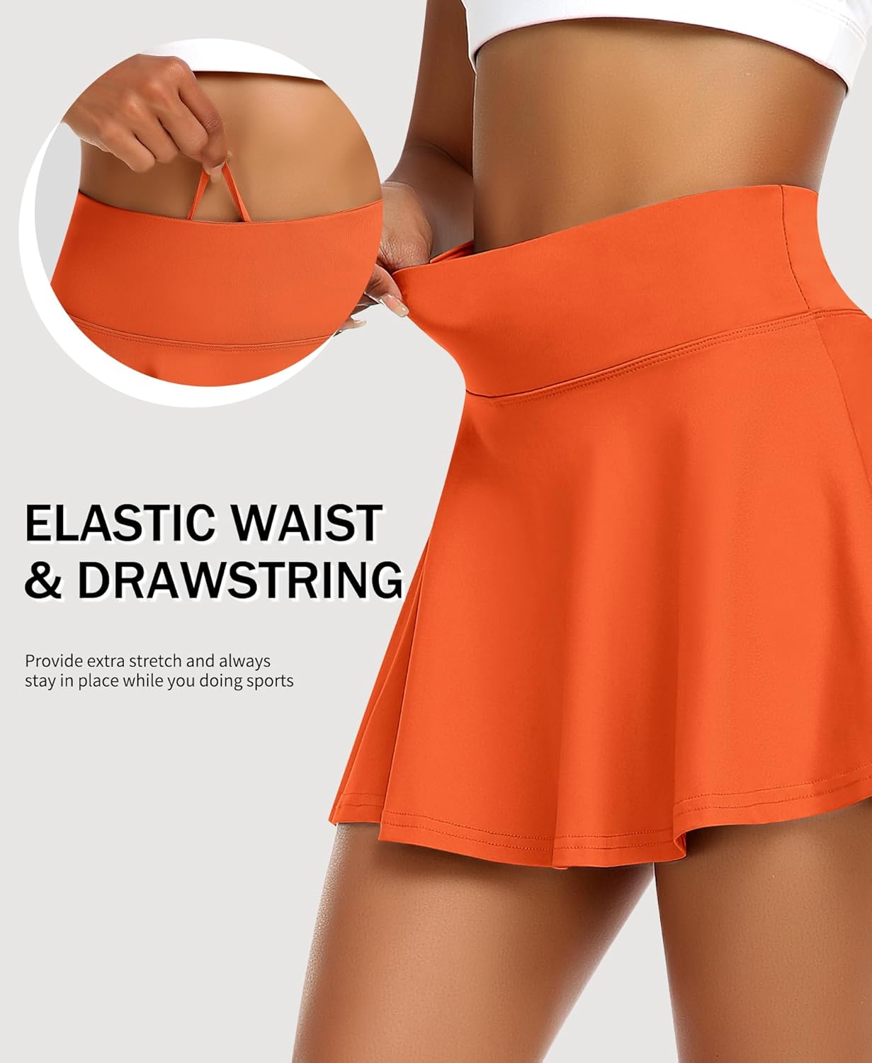 JoyGirl Womens Tennis Skirt with Shorts Pleated Golf Skorts with Pockets High Waisted Athletic Workout Running Skirts - Image 3