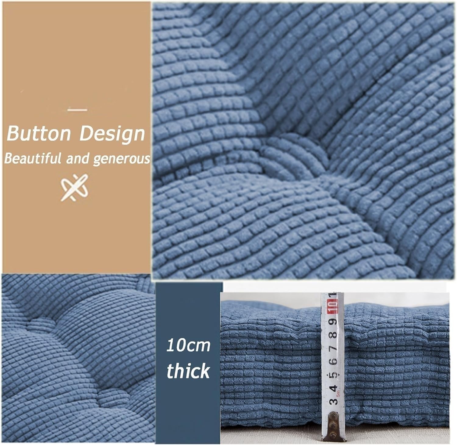 Coussin de banc pour intérieur et extérieur - Coussin de banc de jardin épais - Coussins de banc, causeuse, chaise (couleur 1, 160 x 60 cm)