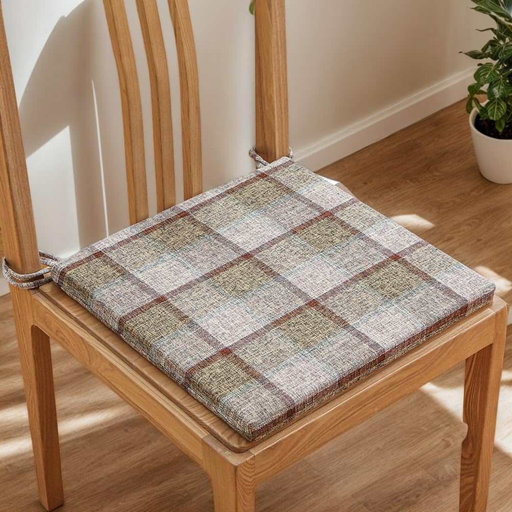 Mesa cuadrada y cojines de poliéster de 40 x 40 cm antideslizantes lavables pack de 4 unidades