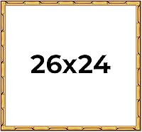 Vista 174 de Poster Palooza Marco de madera maciza de bambú dorado de 12 x 8 pulgadas con acrílico UV, respaldo de tablero de espuma y accesorios para colgar