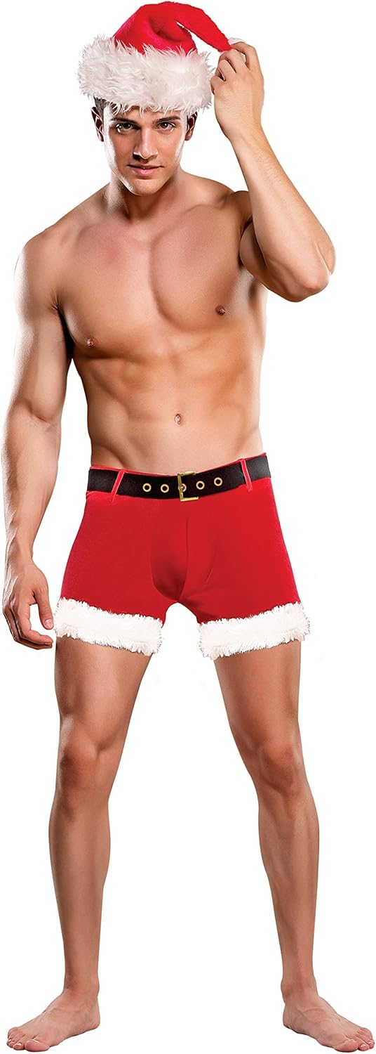 ENVY BODY SHOP Sexy Male Santa Red/White SM/LXL RED