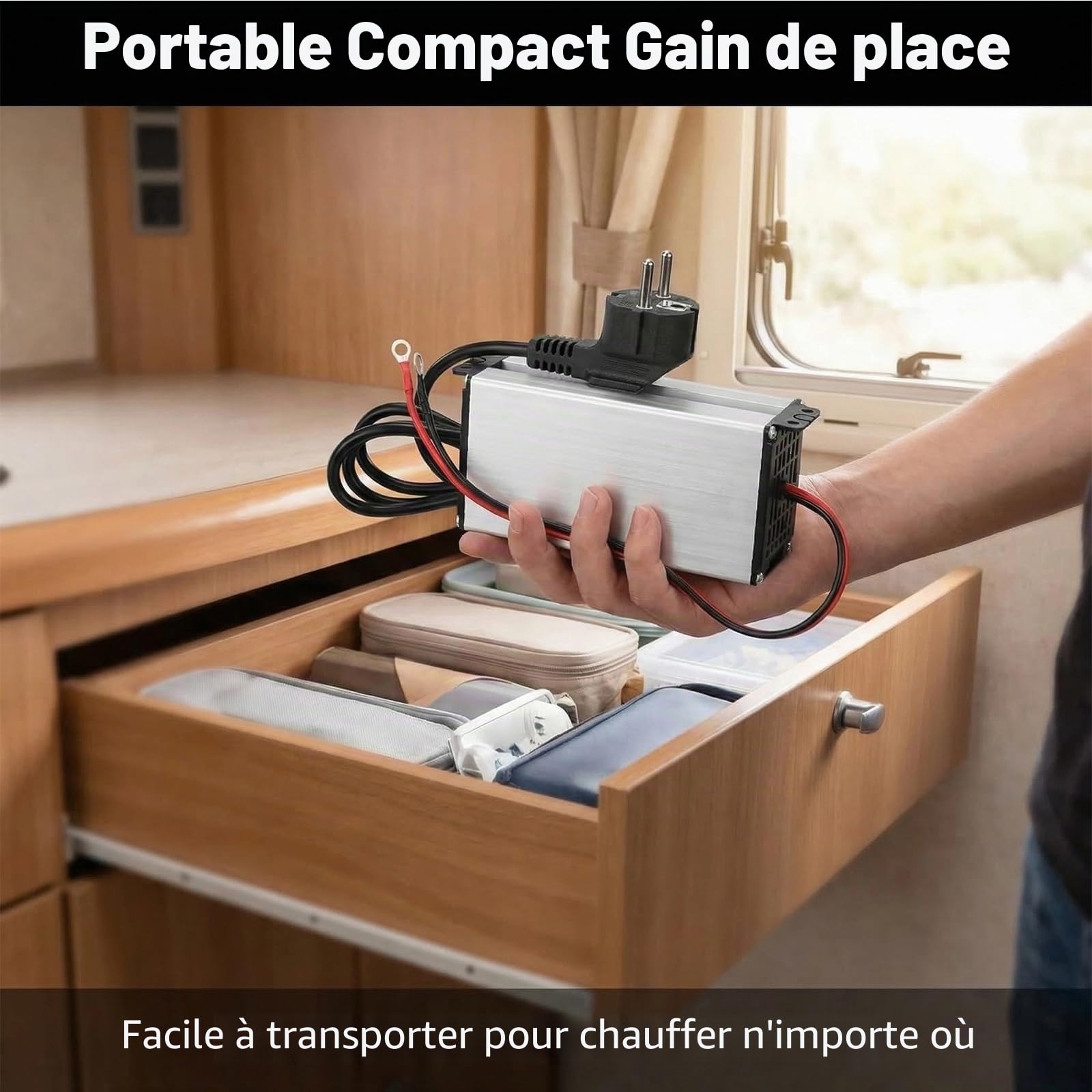 Adaptateur Secteur AC/DC, Convertisseur de Tension 220 V vers 12 V, Transformateur, Convertisseur de Courant, Adaptateur D'alimentation, Chauffages Diesel pour Caravanes Camping-cars et Garages