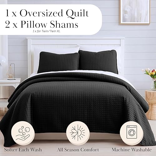 Vista 150 de Southshore Fine Living, Inc. - Juego de edredón de microfibra cepillada suave, cubrecama resistente a manchas y pelo de mascotas, con funda de 02