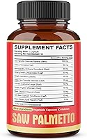 Vista 7 de Cápsulas Premium de Saw Palmetto - Combinadas con Ashwagandha, Cúrcuma, Tribulus, Maca, Té Verde, Jengibre, Albahaca Sagrada y Más - 90 Cápsulas
