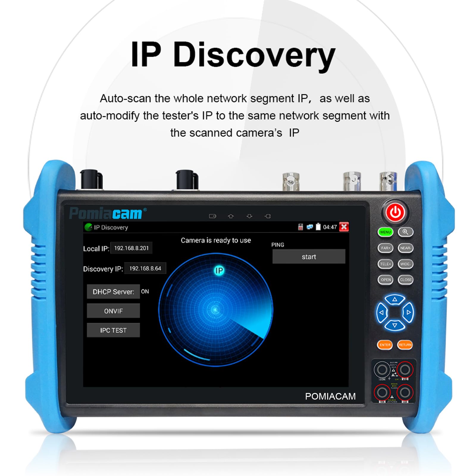 Strumento ditest per telecamera IP IPC-9800MOVTADHS Plus Tester analogico multifunzionale per telecamera IP Monitor touchscreen IPS da 7'' 8MP SDI TVI AHD CVI TDR OPM VFL Telecamera POE WIFI CCTV HDMI