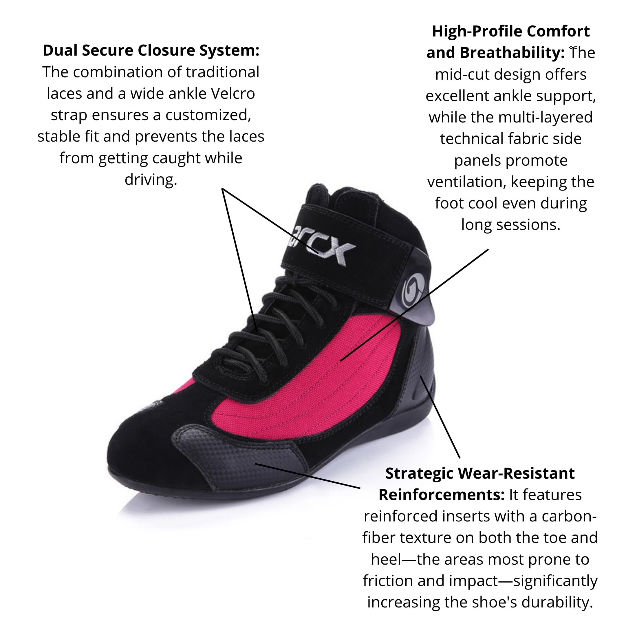 Bottes de Moto Homme/Femme – Chaussures de Moto Respirantes, Antidérapantes, Confortables et Résistantes pour la Conduite et les Déplacements Quotidiens