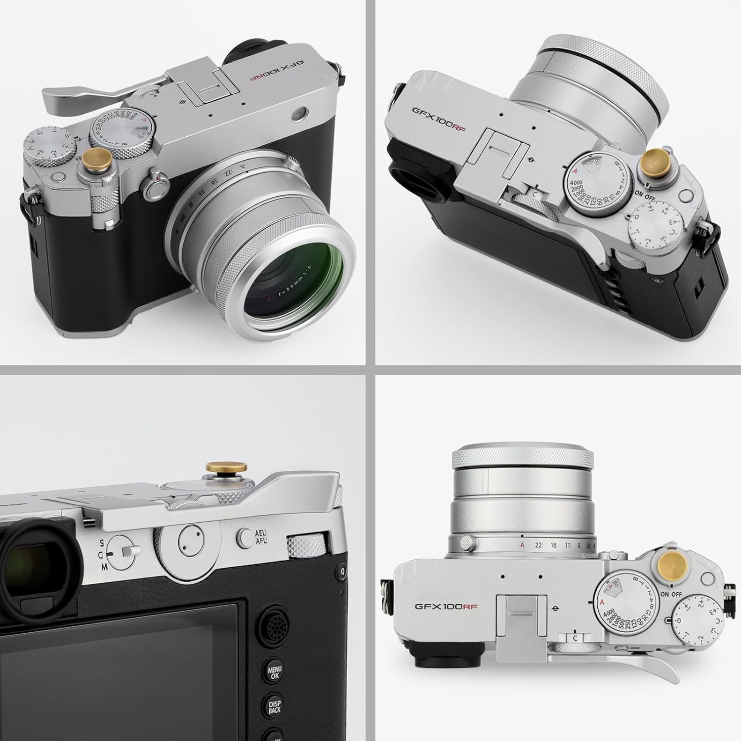 Haoge Metal Thumb Up Grip for Fujifilm GFX100RF Camera Digital Accessories GFX 100RF Hot Shoe Thumb Up Rest Support Handgrip Silver THB-GFXRFS - Image 4