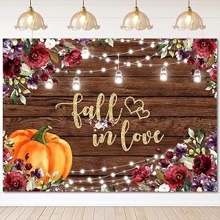 Mocsicka Bridal Shower Backdrop, 7x5ft, Multicolor, Vinyl, for Fall Wedding Party Decoration