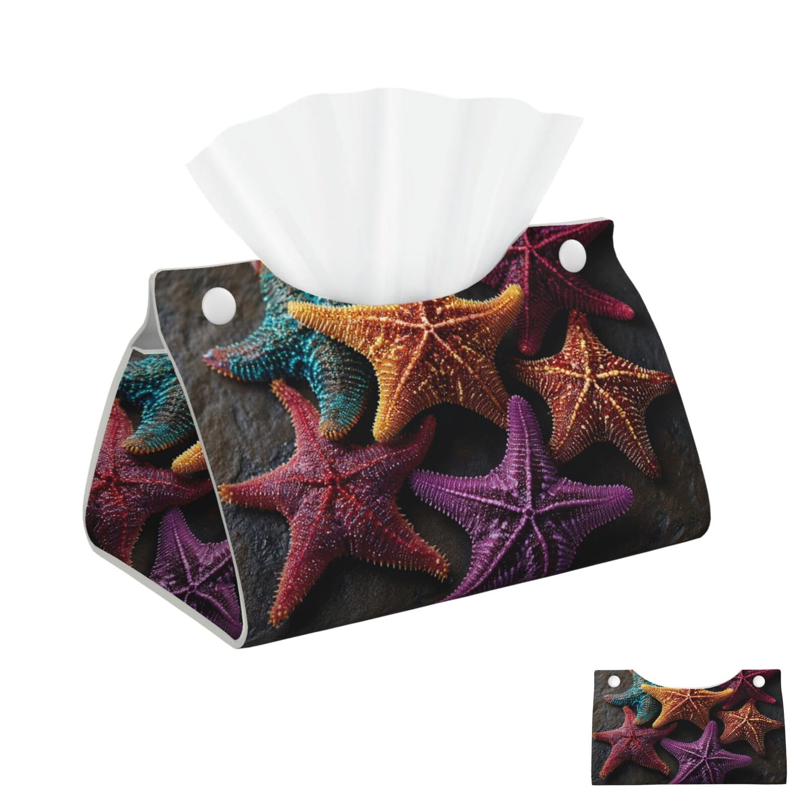 Starfish Tissue Box Cover Square Cube Boxes