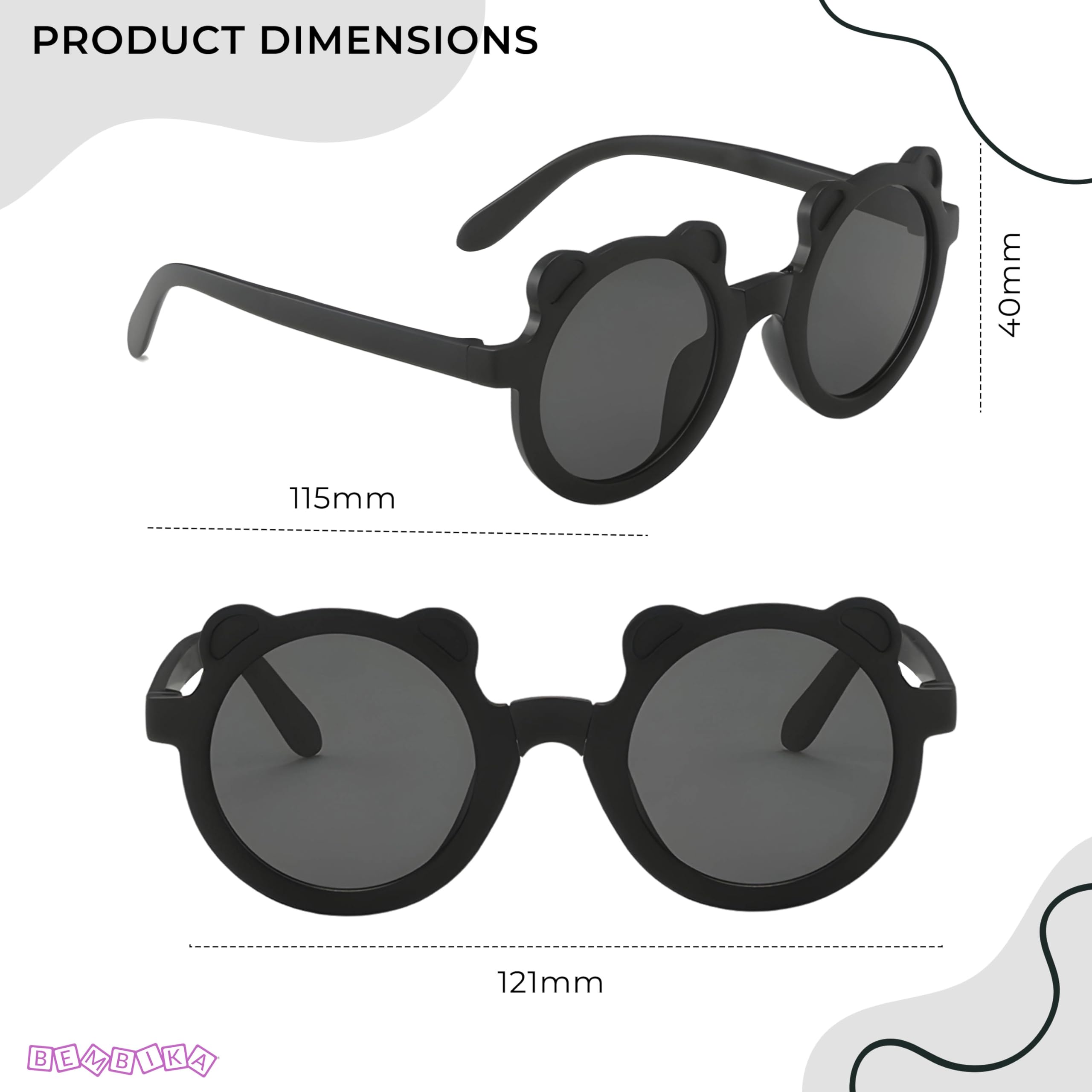 BEMBIKA Fashionable Sunglasses for Kids Baby Girls and Baby Boys, Stylish Eyewear for Kids Micky Design Glasses for Kids Fancy Style Goggles � (Micky Black) - Image 4 thumbnail