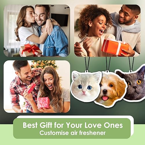 Miniatura 7 de Ambientadores personalizados con imagen - Ambientador de aire personalizado con foto de doble cara para automóvil, ambientadores con olor con imagen