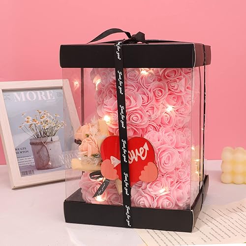 Miniatura 3 de axxxt Regalos de oso de rosas para el día de la madre, regalos de oso de rosas para ella mujer en el día de San Valentín, cumpleaños, boda y