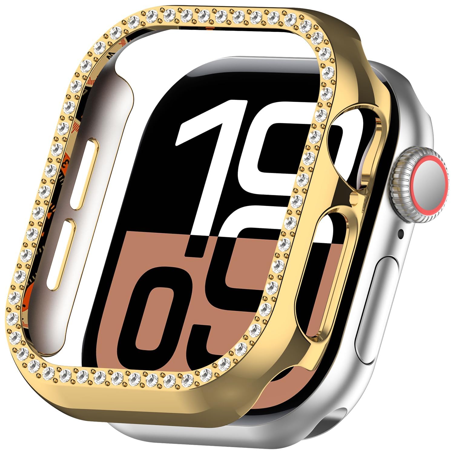 Dl3 Mobilak Bling Case Without screen protector for Apple Watch Series 10 46mm, Hard PC Frame Case, Crystal Diamonds Bumper Cover for Women Girls, Slim Protective Cover for iWatch 10 46mm