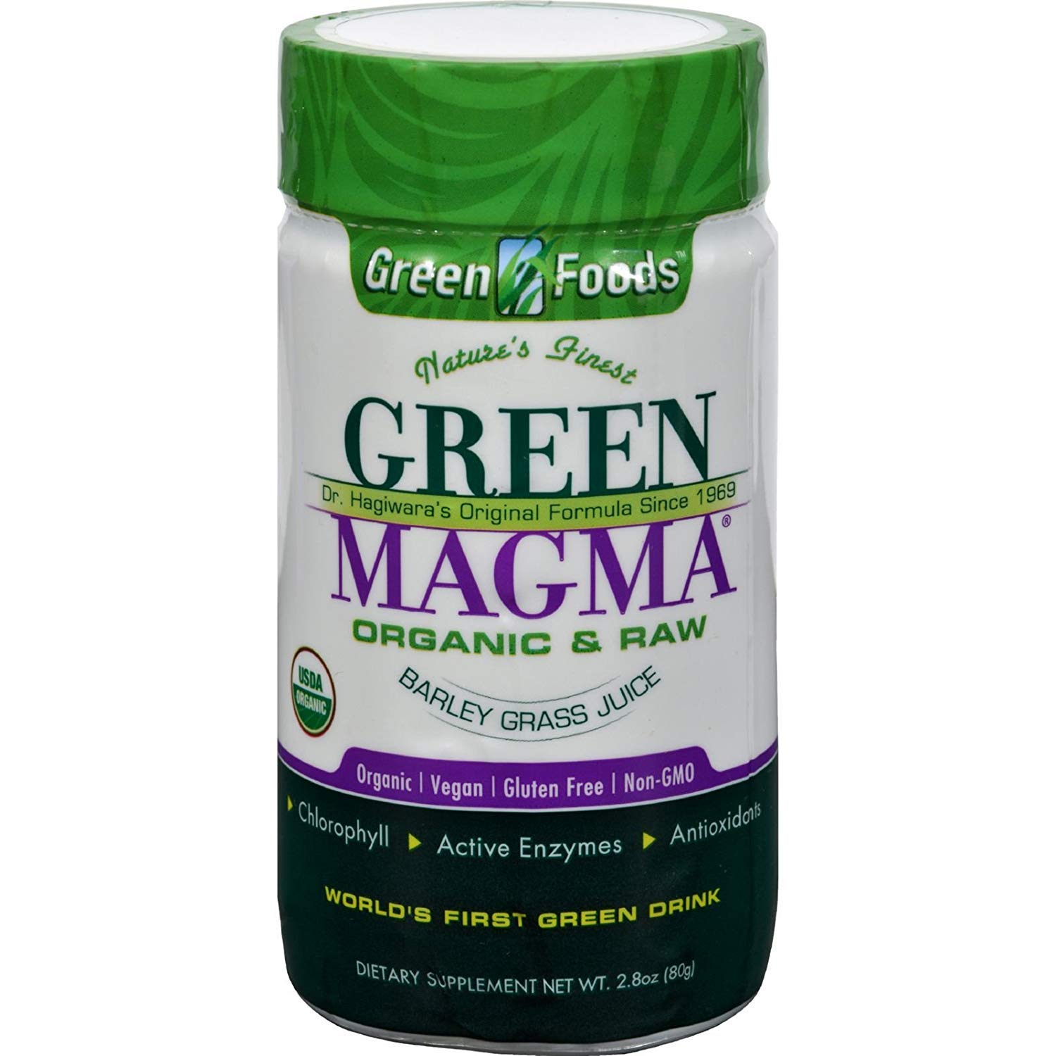 Green Foods Dr Hagiwara Green Magma Barley Grass Juice Powder - 2.8 oz