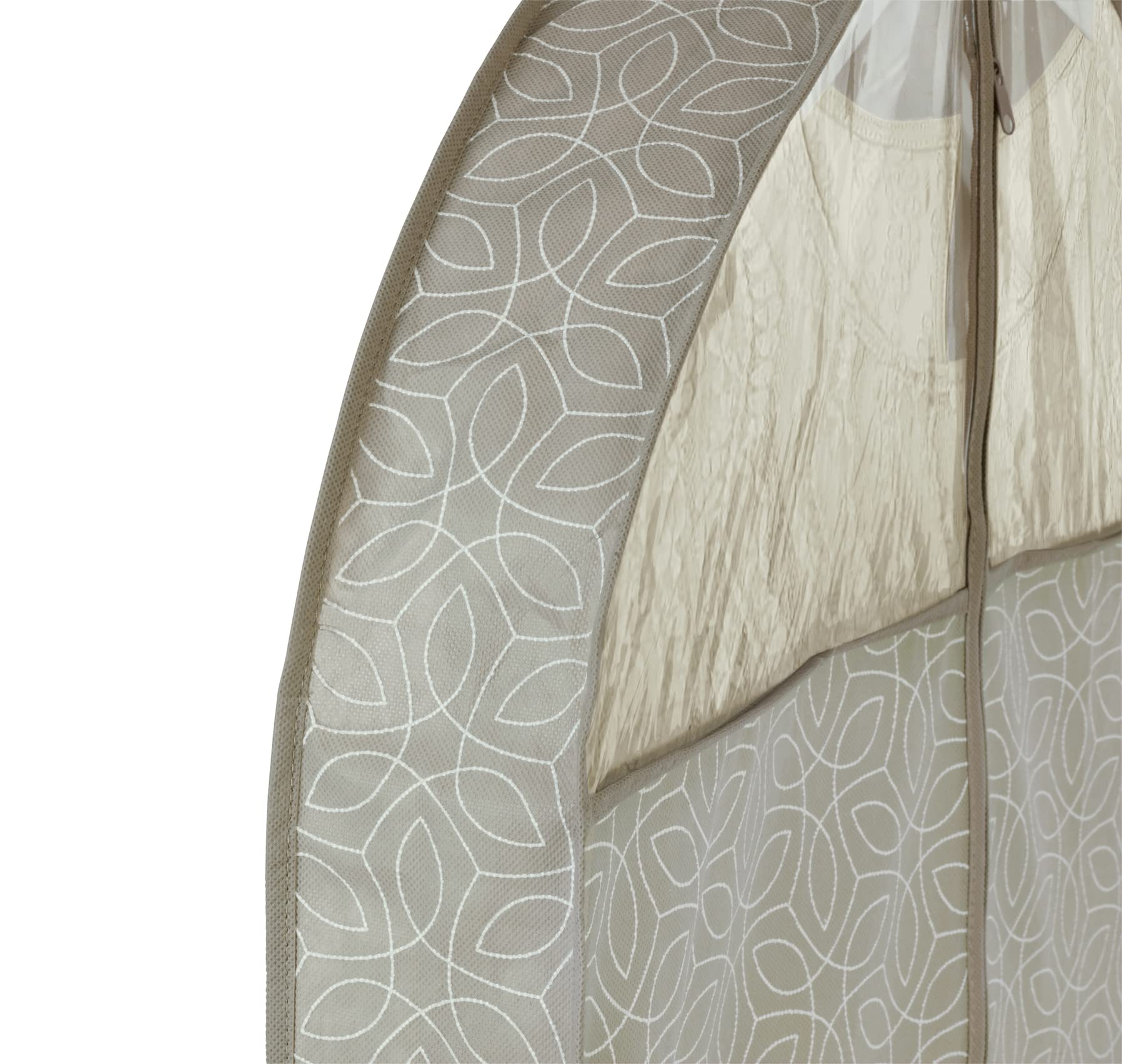 WENKO Bolsas portatrajes Balance 180 x 60 cm - Funda para ropa, protección segura, almacenamiento para trajes y vestidos, Polipropileno, 60 x 180 cm, Taupe (Paquete de 2)