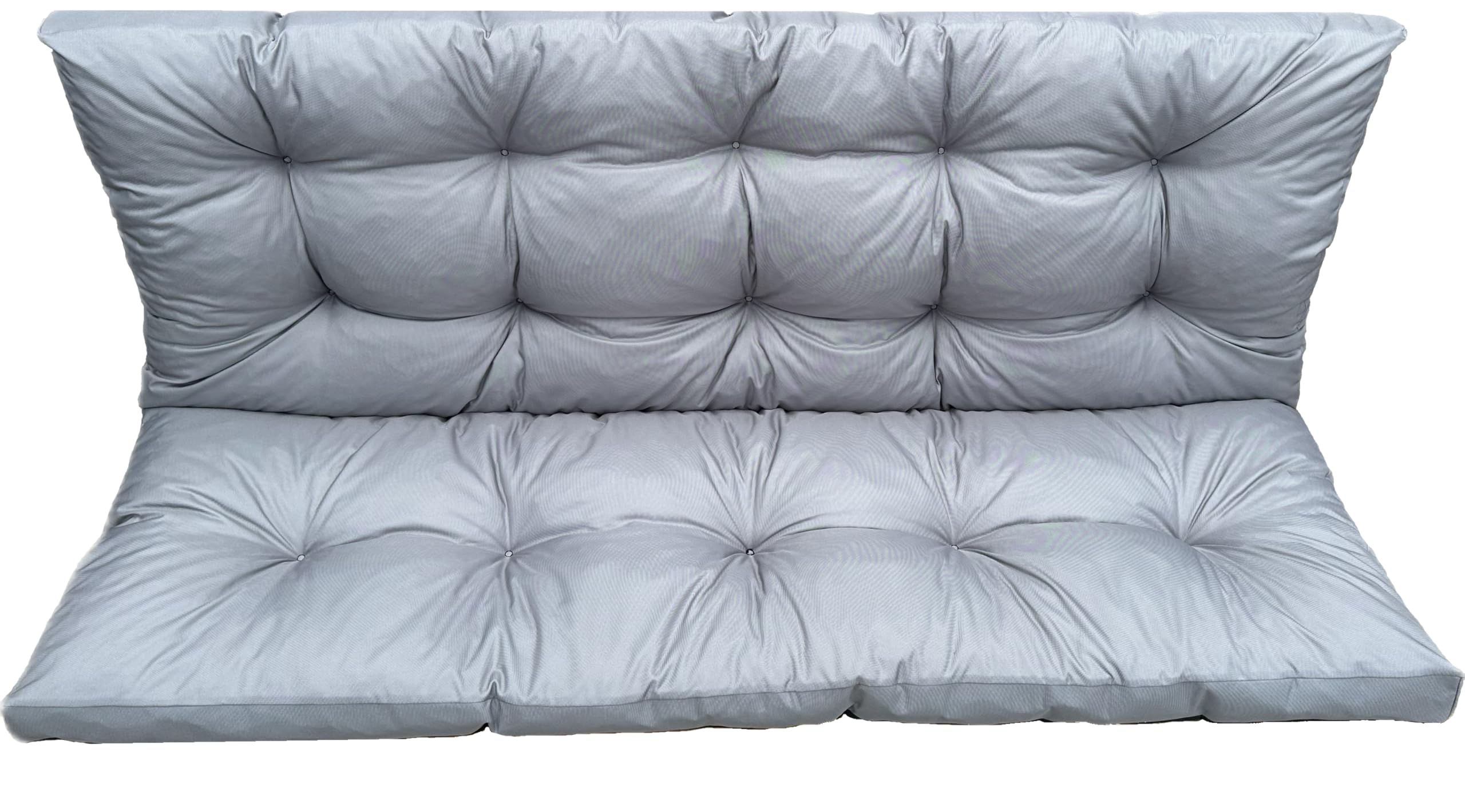 Cuscino per dondolo da giardino, impermeabile, per panca da giardino, per panca da giardino, 120 x 60 x 50 cm, grigio