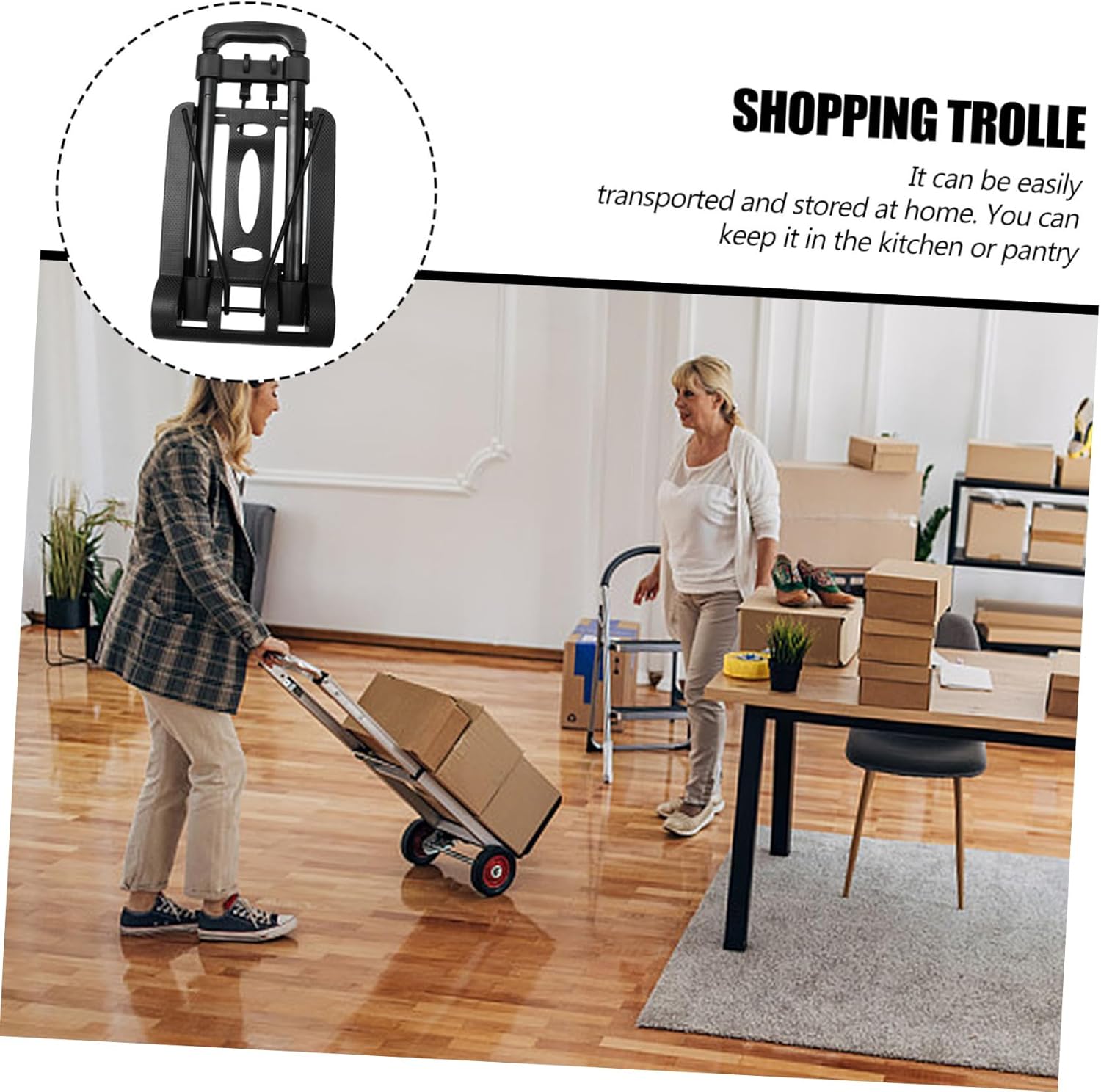 Portable Shopping Goods Trolley Folding Luggage Cart Trolley Cart Function