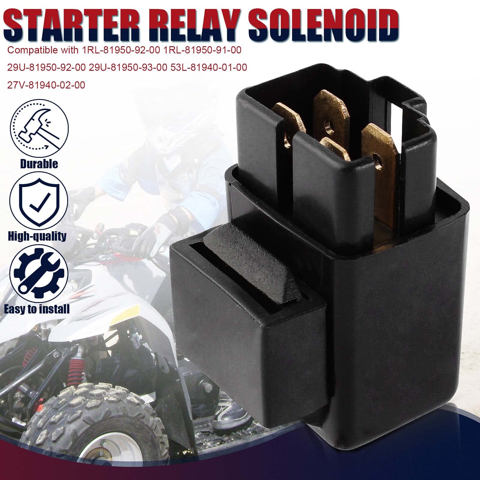 Starter Relay Solenoid Yamaha Kodiak Raptor Rhino Yfm 45 Aac | Meses Sin Interés - Foto 10
