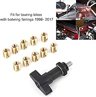 Vista 2 de Inserto de latón de carenado de murciélago, kit de reparación de inserto de carenado de motocicleta, tornillos de latón con mango en T, herramienta