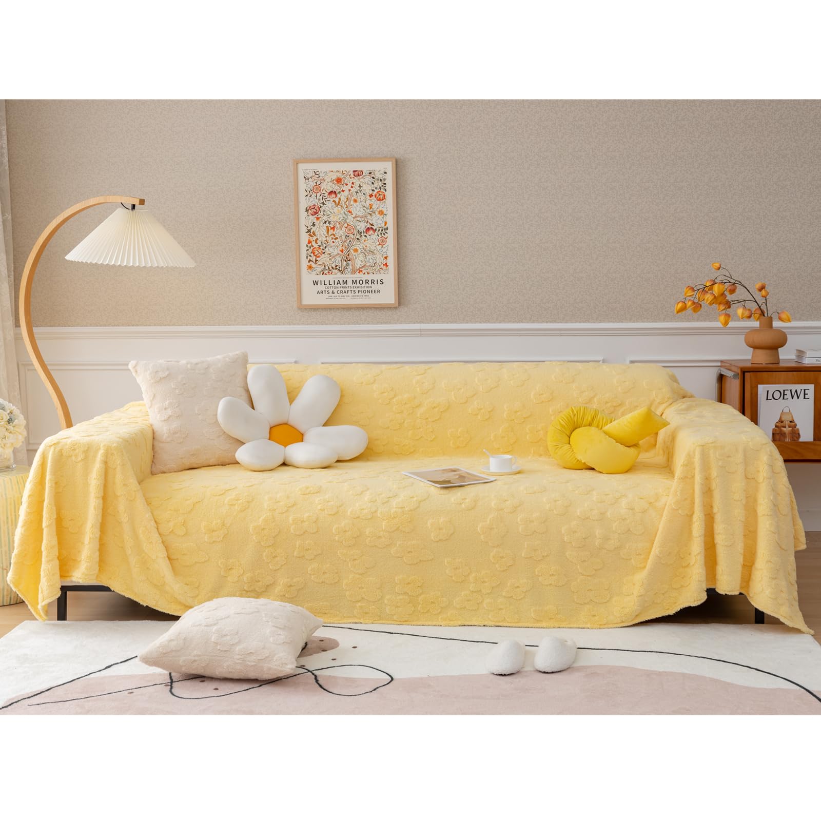 Housse de coussin en peluche douce et chaude pour un canapé confortable