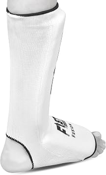 Muay Thai Shin in Step, Kickboxing MMA Boxing Training Elasticated Breathable Leg Foot Guard Socks Pair
