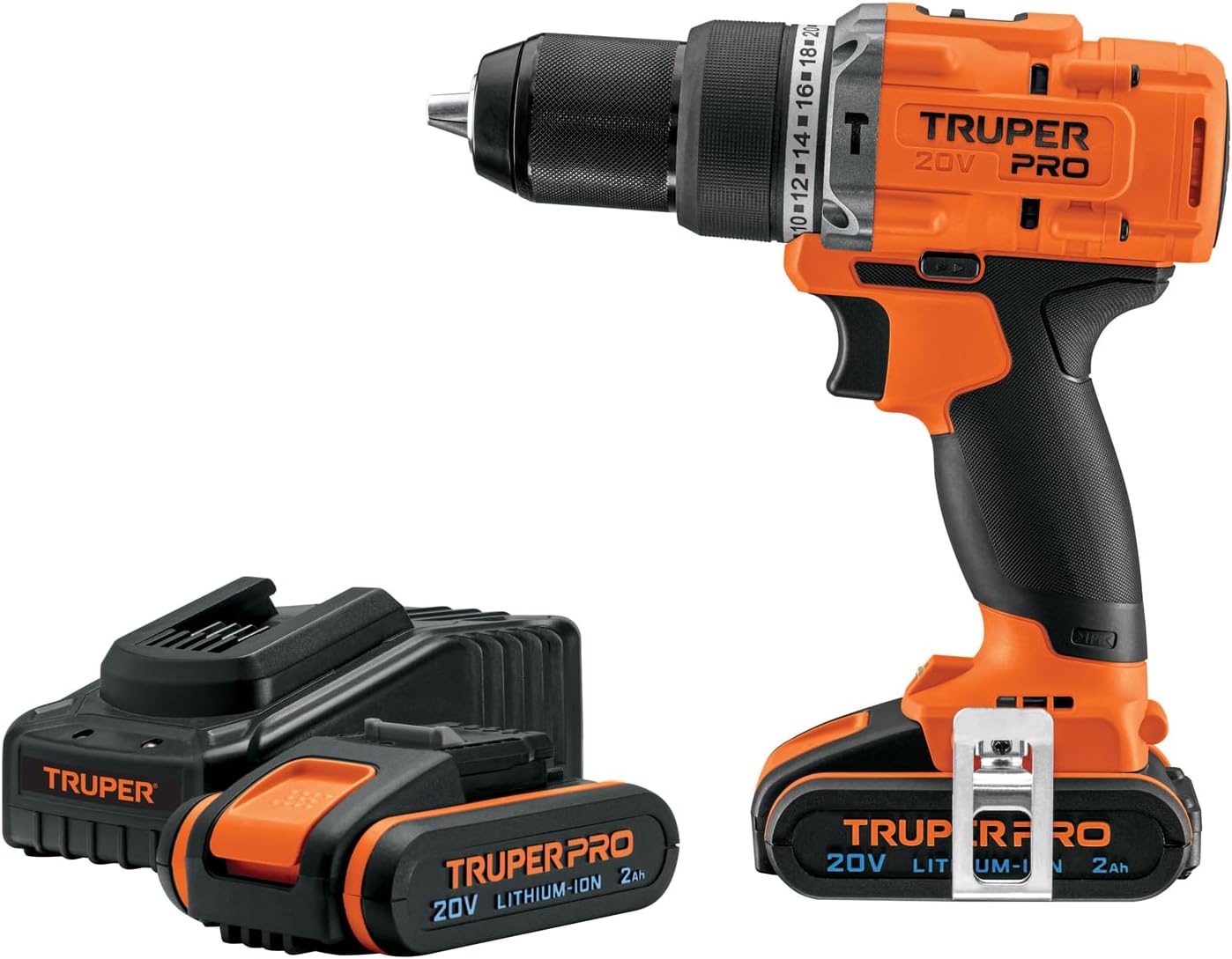 Truper PRO ROTI-20A3 Cordless Hammer Drill with batteries and charger