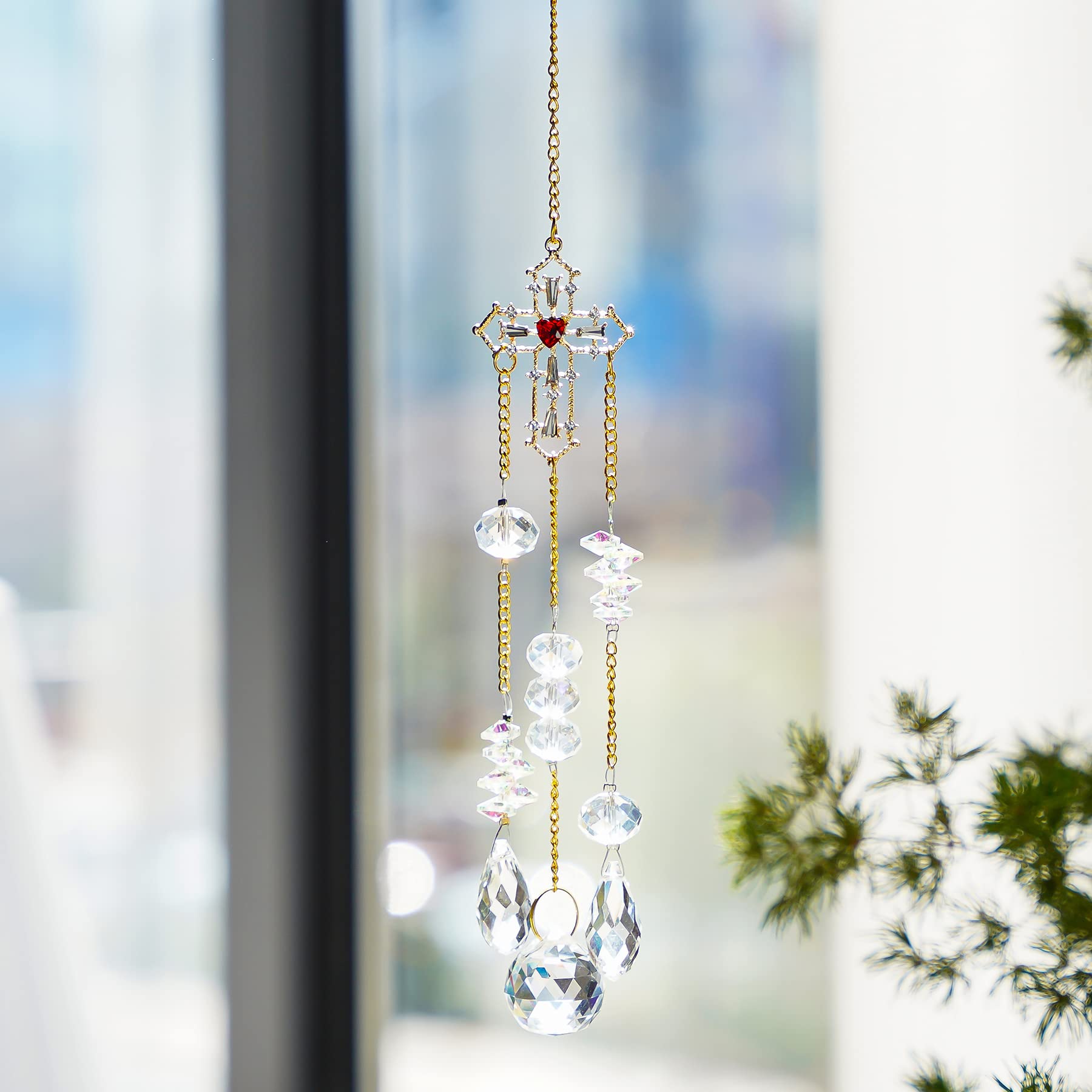 Enfeite Borboleta Cristal H&D - Presente Para Irmãs - Sino De Vento Decorativo