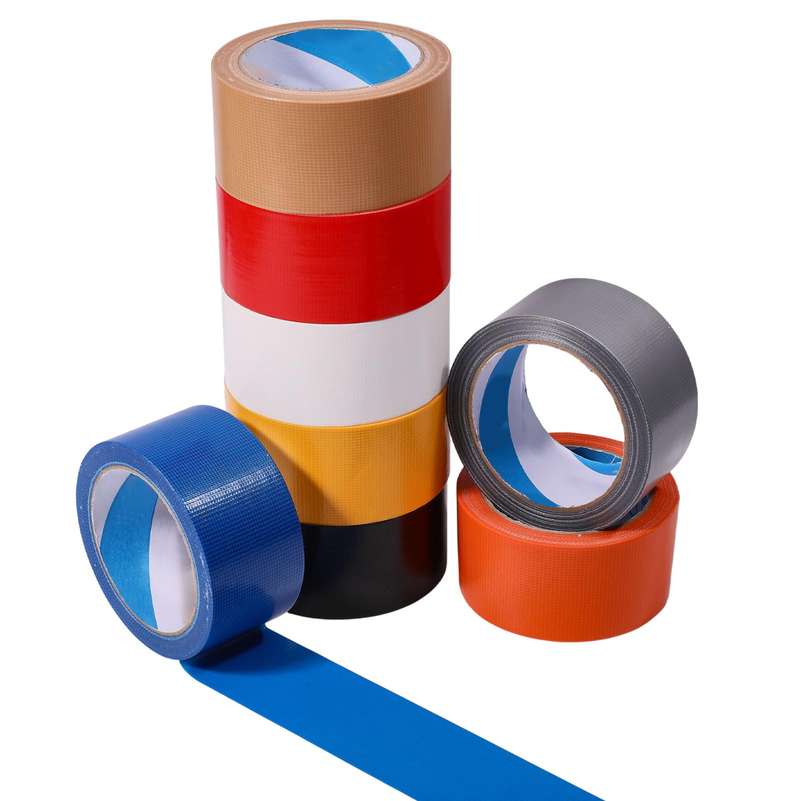 8 rotoli di nastro adesivo color arcobaleno 22 metri × 2 pollici nastro adesivo colorato impermeabile strappabile a mano nastro ad alte prestazioni per imballaggi, home office, progetti fai