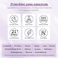 Vista 8 de Esmalte de uñas de gel morado lavanda, 0.51 onzas líquidas, esmalte de gel semipermanente para salón de manicura o iniciador de arte de uñas, regalo