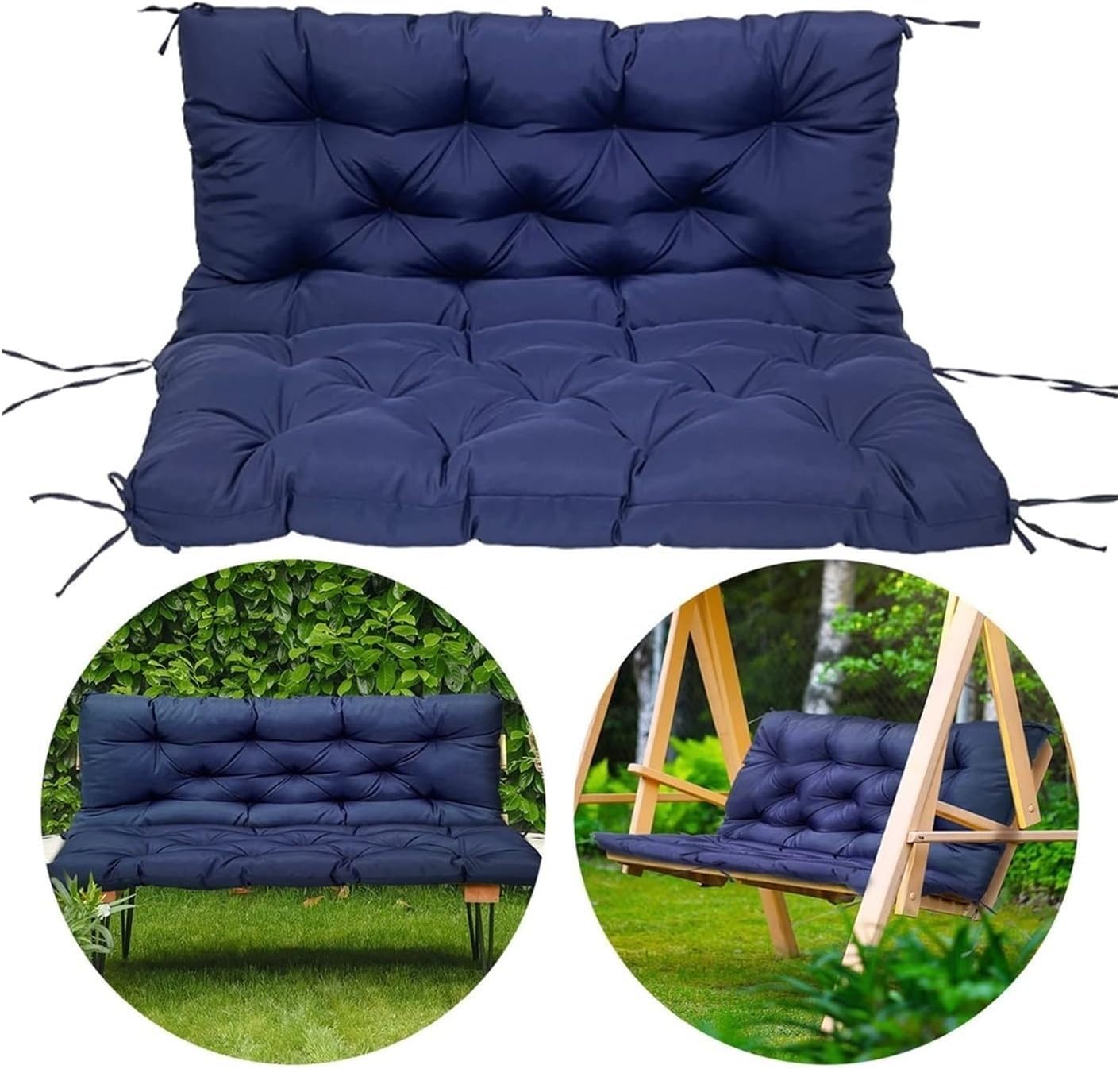 Cuscini per dondolo da esterno, cuscino per panca da giardino per mobili da giardino, cuscini di ricambio per sedie a sdraio a 3 posti, resistenti e confortevoli, per veranda, patio, sedie antiscivolo
